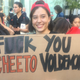 A demonstrator at Trump Tower in New York City with a sign I’m frankly jealous of. Photo courtesy of AllOfUs2016
